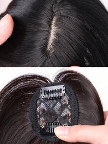 Women's Synthetic Hair Extension 3d Clip In Hairpiece, Heat Resistant Fringe, French Style Middle Part S