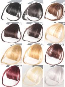 Synthetic Clip In Bangs Front Neat Black Brown Bangs Hairpiece Fake Wig Piece Bangs Hairpiece Clip In Hair Extensions For Women Daily Wear