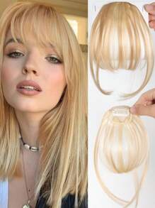 Synthetic Clip In Bangs Front Neat Black Brown Bangs Hairpiece Fake Wig Piece Bangs Hairpiece Clip In Hair Extensions For Women Daily Wear