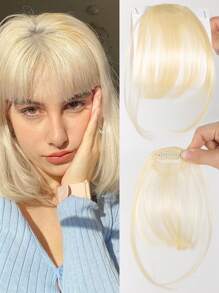 Synthetic Clip In Bangs Front Neat Black Brown Bangs Hairpiece Fake Wig Piece Bangs Hairpiece Clip In Hair Extensions For Women Daily Wear