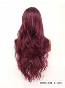 Gorgeous Soft Long Waves Dark Red Highlight Pink Natural Look Glamor Women Daily Party Wig Synthetic Loose Fashion Cool Wig Romantic Elegant Cute Halloween Christmas Cosplay Used Casual Street Heat Resistant Wig 34 Inch