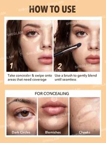 SHEGLAM Rapid Retouch Cream Concealer-Fair Rapid Retouch Cream Concealer-Fair Full Cover Cream Concealer Long Lasting Brighten/Brightening Full Coverage/High Coverage Corrector Weightless All-Day Hydrate Concealer Brand Beauty Makeup Face Paint Cosmetic F