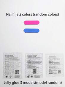 24Pcs Medium Size Coffin Shaped False Nails With Peach Ombre Gradient Design, Includes 1Pc Jelly Gel And 1Pc Nail File, Suitable For Music Festival Party, Dancing, Daily Wear, Removable And Reusable Press On Nails Nail Supplies Nails
