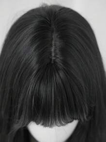 NICKY WALL Super Long Black Cosplay Lolita Wig Loose Wave Curly Cute Wigs With Bangs Natural Fashionable Synthetic Heat Resistant Fiber Wigs For Women & Girls Daily Party Use 44 Inch