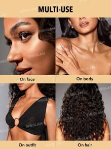 SHEGLAM Go Go Glow Highlighting Body Mist-Gold Body Glitter Powder Spray High-Shine Finish Multi-Use Shimmer Glow Highlighter Face Makeup Brand Beauty Makeup Face Paint Cosmetic For Women Girls Perfect For Fall Winter Ideal For Y2K Fancy Fashion Suitable