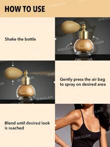 SHEGLAM Go Go Glow Highlighting Body Mist-Gold Body Glitter Powder Spray High-Shine Finish Multi-Use Shimmer Glow Highlighter Face Makeup Brand Beauty Makeup Face Paint Cosmetic For Women Girls Perfect For Fall Winter Ideal For Y2K Fancy Fashion Suitable
