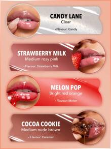 SHEGLAM Crystal Glaze Moisturizing Lip Care-Strawberry Milk Moisturizing Clear Lip Care Clear Watery Mirror Lip Care Hydrating Reduce Lip Fine Lines Lip Makeup Brand Beauty Makeup Face Paint Cosmetic For Women Girls Perfect For Fall Winter Ideal For Y2K F