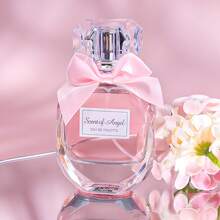 1 Piece 55ml/1.85fl.Oz Women's Durable Flower And Fruit Fragrance Perfume Bottle Body Decorated With Pink Cute Bow, For Girlfriend/Girlfriend/Birthday Gift/Confession Gift/Valentine's Day Gift/Ideal Gift