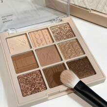 Eyeshadow Palette, 1Pc 9-Color Makeup Eyeshadow Palette Matte & Shimmer Long-Lasting Eye Shadow