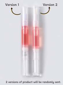 1pc 3ML Pink Red Nail Cuticle Oil Pen, Plant Nutrient Oil Moisturizing Anti-Barb Nail Edge Finger Nail Care Tool Random Version