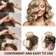 2pcs/Set Heatless Hair Curler Big Wave Sleep Hair Curling Tool Set (1 Roller + 1 Coat), Hair Rollers, Heatless Curls, Hair Curler, Hair Products And Accessories For Barber Salon Beauty Back To School, Travel Holiday Essentials, Hair Accessories Hair Curle