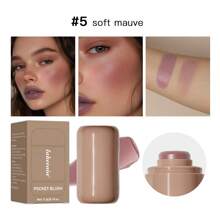 lakerain SHEIN X Milania Lakerain Pocket Blush, Creamy Stick Blush, Lightweight Formula, Long-Lasting Waterproof Moisturizing, Natural Finish, All Skin Tones, 6 Colors, Makeup Stick For Cheeks, Eyes, Lips, ≤300g