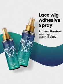 Lace Melting Spray And Holding Spray(120ml), Extreme Hold Melting Spray For Lace Wigs, Glueless, Strong Natural Finishing Hold, Dries Quickly, Wig Melting Spray & Hair Adhesive for Wigs