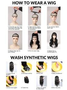 14 Inch Wavy Synthetic Wig With Bangs Short Bob  Wigs Curly Wavy Shoulder Length  Wig Daily Colorful Wig