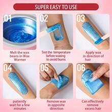 Pink Waxing And Hair Removal Set 200cc Wax Heater 4 Packs