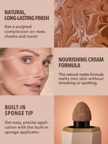 SHEGLAM Sun Sculpt Liquid Contour-Soft Tan Gel Cream Contour Non-Greasy Long Lasting Highly Pigmented Natural Contour Contouring Weightless Bronzer Brown Contour & Bronzer Brand Beauty Makeup Face Paint Cosmetic For Women Girls Perfect For Fall Winter Ide