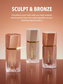 SHEGLAM Sun Sculpt Liquid Contour-Soft Tan Gel Cream Contour Non-Greasy Long Lasting Highly Pigmented Natural Contour Contouring Weightless Bronzer Brown Contour & Bronzer Brand Beauty Makeup Face Paint Cosmetic For Women Girls Perfect For Fall Winter Ide