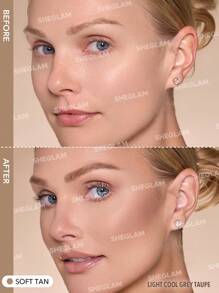 SHEGLAM Sun Sculpt Liquid Contour-Soft Tan Gel Cream Contour Non-Greasy Long Lasting Highly Pigmented Natural Contour Contouring Weightless Bronzer Brown Contour & Bronzer Brand Beauty Makeup Face Paint Cosmetic For Women Girls Perfect For Fall Winter Ide