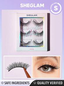 SHEGLAM Girl Next Door Natural False Eyelashes-Sasha 3 Pairs Extra Long Natural Lightweight Comfortable Tapered Fuller Longer Thicker False Eyelashes Diy Eyelash Extension Fake Eyelashes Brand Beauty Makeup Face Paint Cosmetic For Women Girls Perfect For