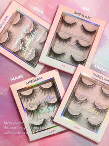 SHEGLAM Girl Next Door Natural False Eyelashes-Sasha 3 Pairs Extra Long Natural Lightweight Comfortable Tapered Fuller Longer Thicker False Eyelashes Diy Eyelash Extension Fake Eyelashes Brand Beauty Makeup Face Paint Cosmetic For Women Girls Perfect For