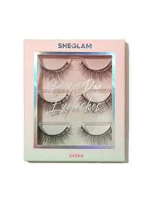 SHEGLAM Girl Next Door Natural False Eyelashes-Sasha 3 Pairs Extra Long Natural Lightweight Comfortable Tapered Fuller Longer Thicker False Eyelashes Diy Eyelash Extension Fake Eyelashes Brand Beauty Makeup Face Paint Cosmetic For Women Girls Perfect For