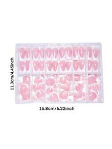288Pcs French Ballet Series Nail Stickers, Suitable For All Women And Girls, With Pure Glitter And French Design, Suitable For Everyday Wear Press On Nails Nail Supplies Nails