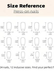 288Pcs French Ballet Series Nail Stickers, Suitable For All Women And Girls, With Pure Glitter And French Design, Suitable For Everyday Wear Press On Nails Nail Supplies Nails