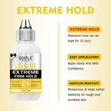 Goiple Waterproof Lace Glue Kit Wig Lace Bond Melting Spray Extra Hold For Lace Front Glueless Adhesive, Includes Lace Melting And Holding Spray, Wig Glue, Adhesive Remover, Rat Tail Comb, Teasing Brush, Double Sided Brush, Eyebrow Trimmer, Elastic Hair B