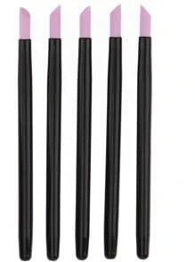 5Pcs Manicure Quartz & Ceramic Carving Polishing Pen Set, 45 Degree Dead Skin & Cuticle Remover Nail Cuticle Remover Nail Buffer Pumice Stone Nail Cuticle Pusher For Fingernail Gelnail Natural Nail,Nail Supplies,Nail Tools,Nail Art Tools,Back To School,Na