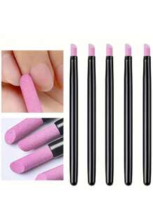 5Pcs Manicure Quartz & Ceramic Carving Polishing Pen Set, 45 Degree Dead Skin & Cuticle Remover Nail Cuticle Remover Nail Buffer Pumice Stone Nail Cuticle Pusher For Fingernail Gelnail Natural Nail,Nail Supplies,Nail Tools,Nail Art Tools,Back To School,Na
