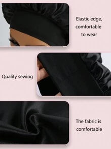 2Pcs Silk Bonnet for Sleeping, Satin Hair Bonnets, Soft Elastic Band Silk Sleep Cap, Silk Hair Wrap for Curly Hair
