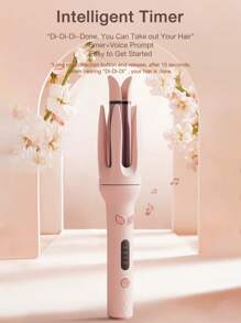 GENAI SHEIN X Milania Automatic Curling Iron, Hair Curler Wand Rotating,4 Adjustable Temperature Levels, Fast Self Spinning Styling, Quick Heating, 28mm Large Wave Curls Suitable For Slouchy People, Easy To Use