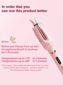 GENAI SHEIN X Milania Automatic Curling Iron, Hair Curler Wand Rotating,4 Adjustable Temperature Levels, Fast Self Spinning Styling, Quick Heating, 28mm Large Wave Curls Suitable For Slouchy People, Easy To Use