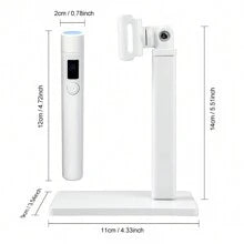 Mini U V LED Nail Lamp Handheld With Stand,360° Rotating Handheld USB Nail Lamp Set With Dual-Function Nail Straight Light,Portable UV LED Nail Dryer For Home And Nail Salon Use (White)