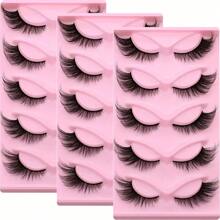 15Pairs Of 3boxs Cat Eye Lashes Natural Look Fox False Eyelashes Gorgeous Wispy & Lightweight Faux Mink Lashes For Doll Eye Makeup