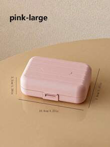 1pc 7-Compartment Portable Travel Mini Pill Case, Waterproof Moisture-Proof Pill Storage Container, Suitable For Storing Medication, Rings And Other Small Items