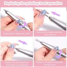 45000RPM Electric Nail Drill Machine Professional Drills For Gel Nails Polish Rechargeable Portable Nail File Manicure Tool