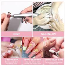 45000RPM Electric Nail Drill Machine Professional Drills For Gel Nails Polish Rechargeable Portable Nail File Manicure Tool