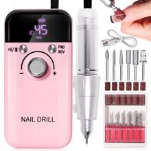 45000RPM Electric Nail Drill Machine Professional Drills For Gel Nails Polish Rechargeable Portable Nail File Manicure Tool