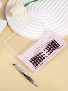 MAGEFY 42pcs CC Curl Manga DIY Extended Tail Cross Fox Eyelashes Cluster,Eyebrow Clip,Manga Tip Tail Fairy Hair Lash Clusters,Eye Lash Clusters,Individual Eyelashes,Lashes,Fake Lashes