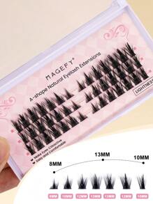 MAGEFY 42pcs CC Curl Manga DIY Extended Tail Cross Fox Eyelashes Cluster,Eyebrow Clip,Manga Tip Tail Fairy Hair Lash Clusters,Eye Lash Clusters,Individual Eyelashes,Lashes,Fake Lashes