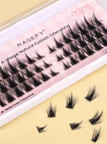 MAGEFY 42pcs CC Curl Manga DIY Extended Tail Cross Fox Eyelashes Cluster,Eyebrow Clip,Manga Tip Tail Fairy Hair Lash Clusters,Eye Lash Clusters,Individual Eyelashes,Lashes,Fake Lashes