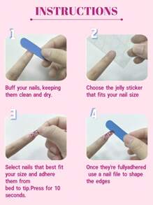 24Pcs Short Square French Press-On Nails Set With White French Tip & Bow Design, Glossy Finish, Comes With 1Pc Jelly Gel And 1Pc Buffer, Suitable For Women Party, Wedding, Casual And Holiday Wear, Reusable Nail Supplies Nails