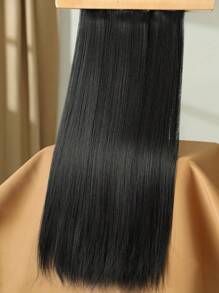 Clip In Hair Extensions Natural Black Color 24 Inch 12 PCS Set Long Straight Hair Extension Synthetic Hairpieces For Women Girls Daily Use