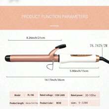 Multifunctional Curling Iron Hair Curling Wands Electric Fast Heating Hair Curling Iron Anti Scalding Design Hair Styling Tools (0.35IN,0.51IN,0.86IN,0.98IN,1.10IN,1.25IN) Mother's Day Gift