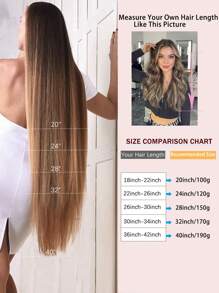 Black-Brown Extra Long Straight Hair 20~40 Inch 5 Clips In Hairtail Extension For Ladies Girls Clip In Extensions Hairpieces For Women Suitable For Various Occasions Including Music Festivals, Parties, Cosplay, Holidays And All Season