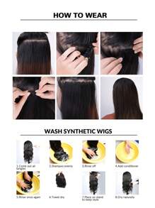 Black-Brown Extra Long Straight Hair 20~40 Inch 5 Clips In Hairtail Extension For Ladies Girls Clip In Extensions Hairpieces For Women Suitable For Various Occasions Including Music Festivals, Parties, Cosplay, Holidays And All Season