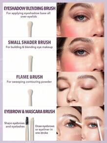 SHEGLAM Pro Core Brush Kit 8 Pcs/Set Professional Makeup Brushes Soft Brush Set With Face Brush, Eye Brush, Eyebrow Brush, Foundation Brush, Blush Brush, Highlighter Brush Portable Travel Makeup Brushes Makeup Tool Brand Beauty Makeup Face Paint Cosmetic