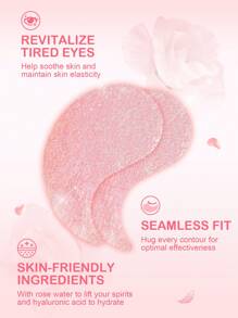SlowSunday Rose Eye Mask, 30 Pairs, Korean Collagen Eye Mask, With Rose Extract & Collagen & Sodium Hyaluronate, Diminish Eye Bags, Improve Dark Circles, Tighten The Skin, Brigheten Eye Contour, For Winter, Skin Care, Y2K, For Thanksgiving, Christmas, New