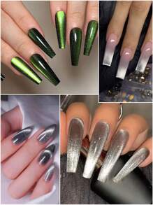 Beautizon Nailartlab 1pc/2Pcs 4 In 1 Strong Cat Eye Gel Nail Magnets, Multi-Function UV Gel Polish Flower Nail Art Tools Magnetic Sticks For Home Salon Manicure DIY,Nail Supplies,Nail Tools,Nail Art Tools,Back To School,Nails,Nail Tools For Press On Nails